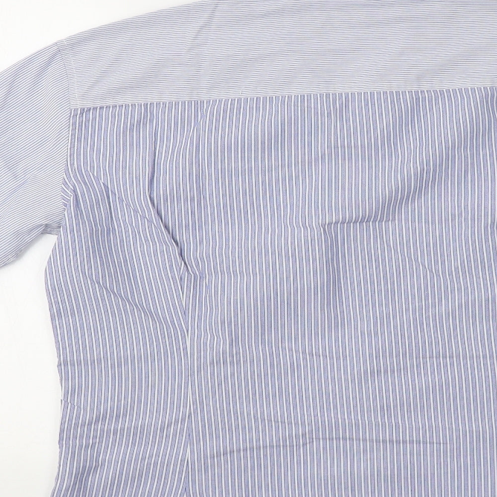 Mens UK Size M NEXT Blue Button-Up Long Sleeve Casual Shirt