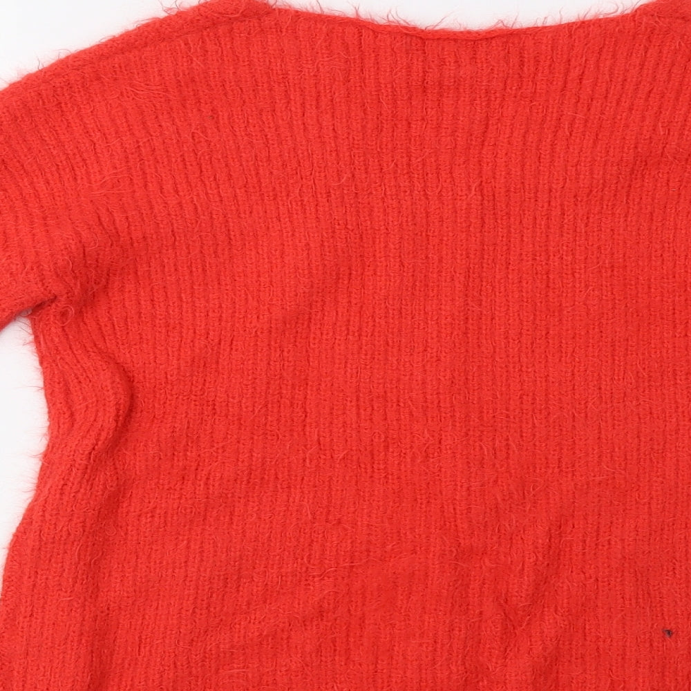 Primark Womens Red Henley Jumper Size M