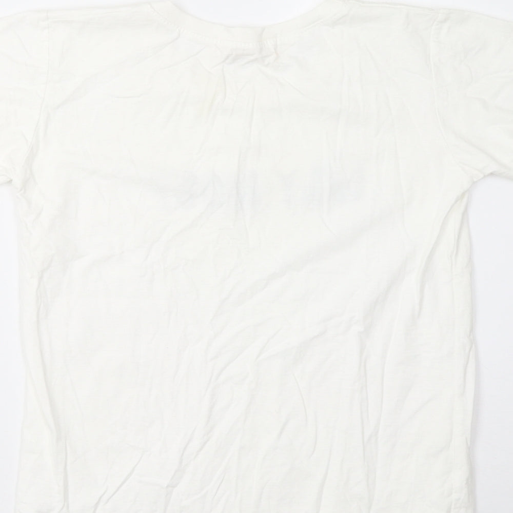 Generation Me Womens White Basic T-Shirt Size S - Why Not