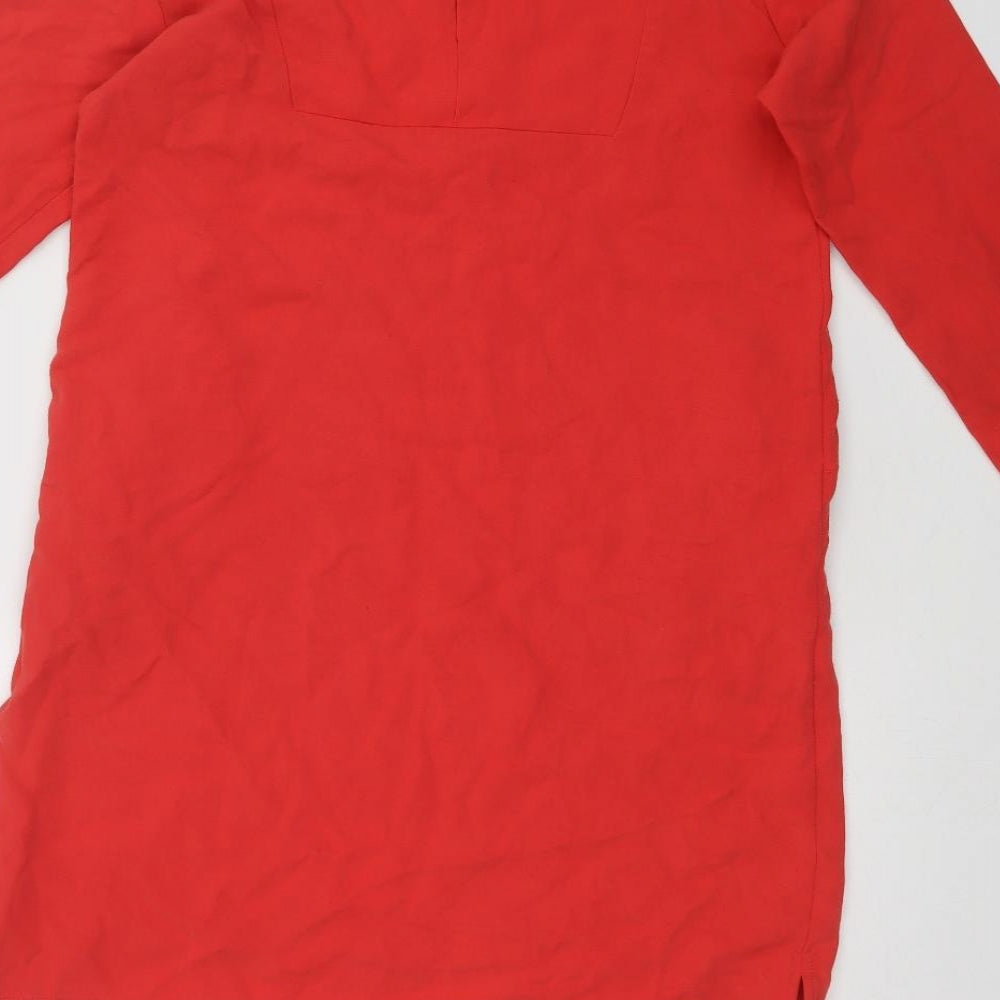 MARGOT MOLYNEUX Womens Red A-Line Size L