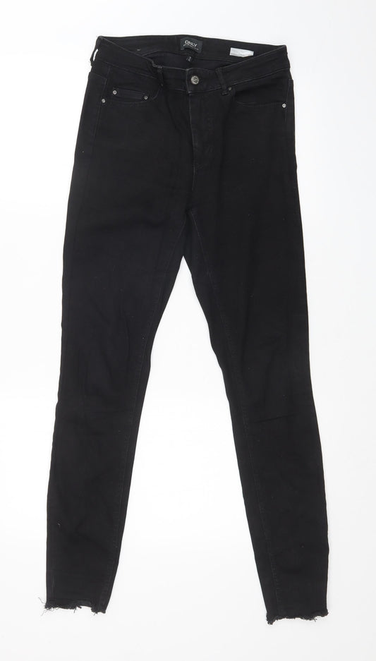 Additional front view of Only women’s black skinny jeans, size M, 29-inch leg