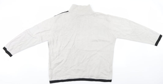 Daxon Womens Black Geometric Pullover Jumper Size 20