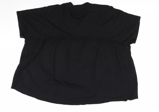 George Womens Black Basic T-Shirt Size 12