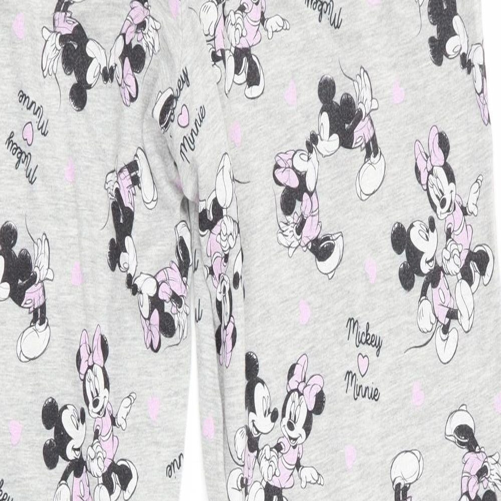Preworn Womens Grey Animal Print Pyjama Pants - Mickey & Minnie Mouse