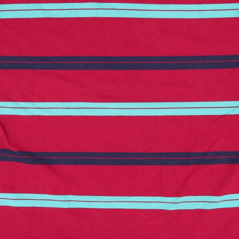 Palm Grove Mens Red Striped Polo Size L