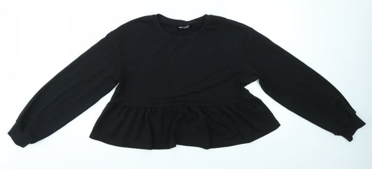Womens UK Size L SheIn Black Pullover Jumper