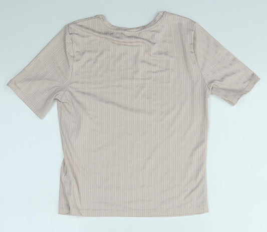 Miss Selfridge Womens Pink Basic T-Shirt Size 14