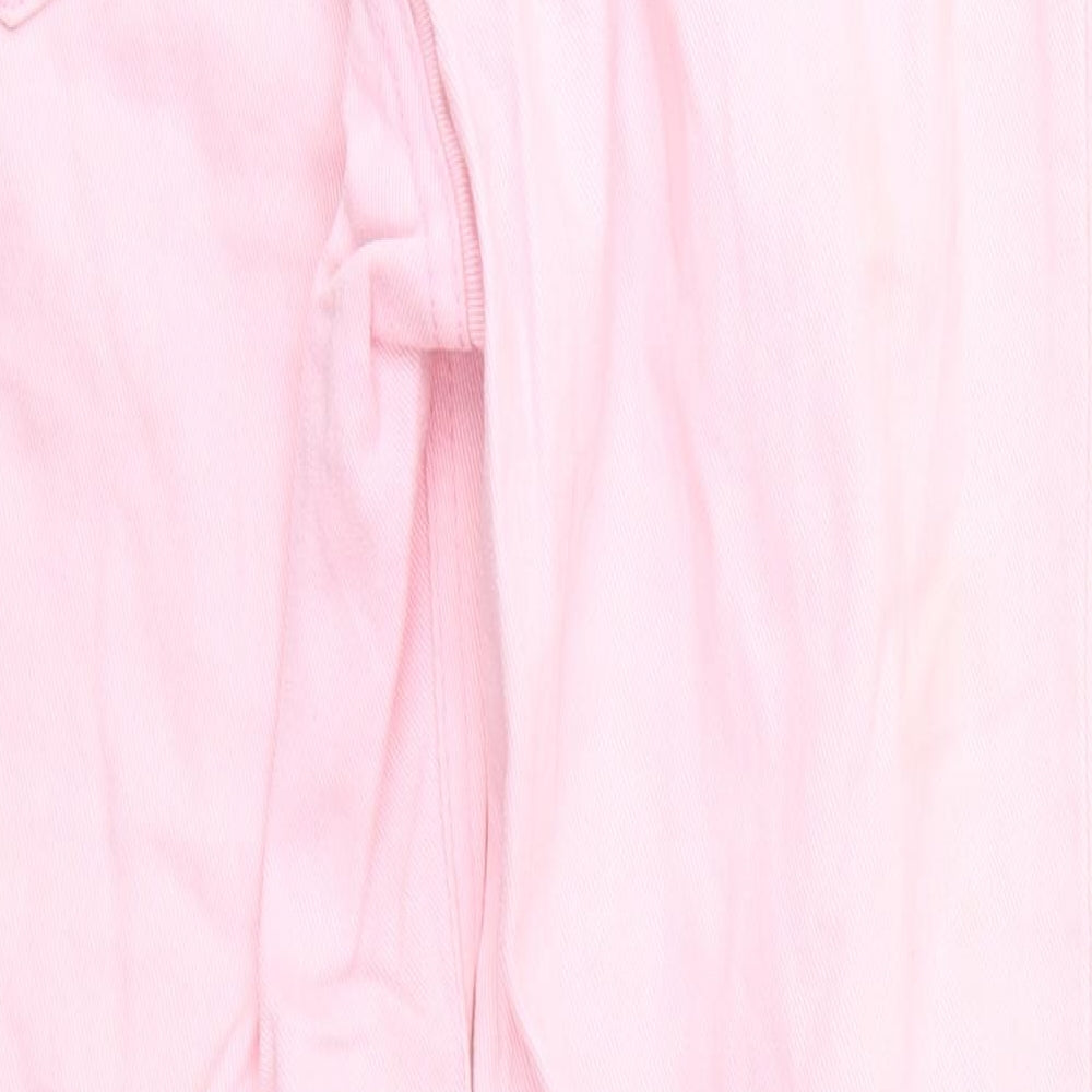 Boohoo Womens Pink Straight Jeans Size 10 L26 in