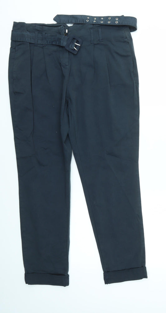 Womens UK Size 8 Yessica Regular Fit Blue Trousers