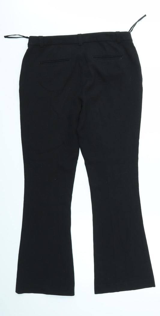 Womens UK Size 12 NEXT Regular Fit Dress Pants Black Trousers