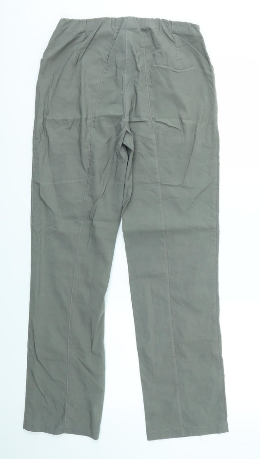 PARDON Womens Green Trousers Size 12 L28 in