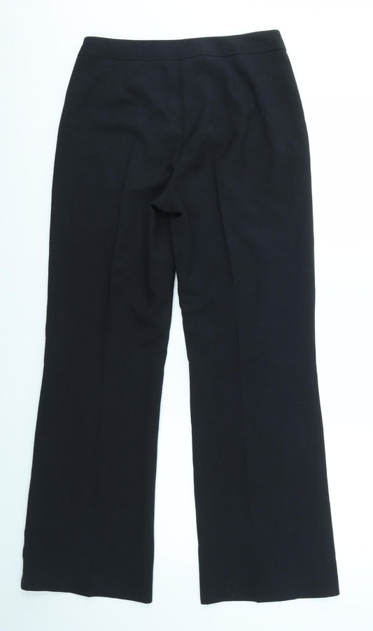 Womens UK Size 10 M&S Regular Fit Dress Pants Black Trousers