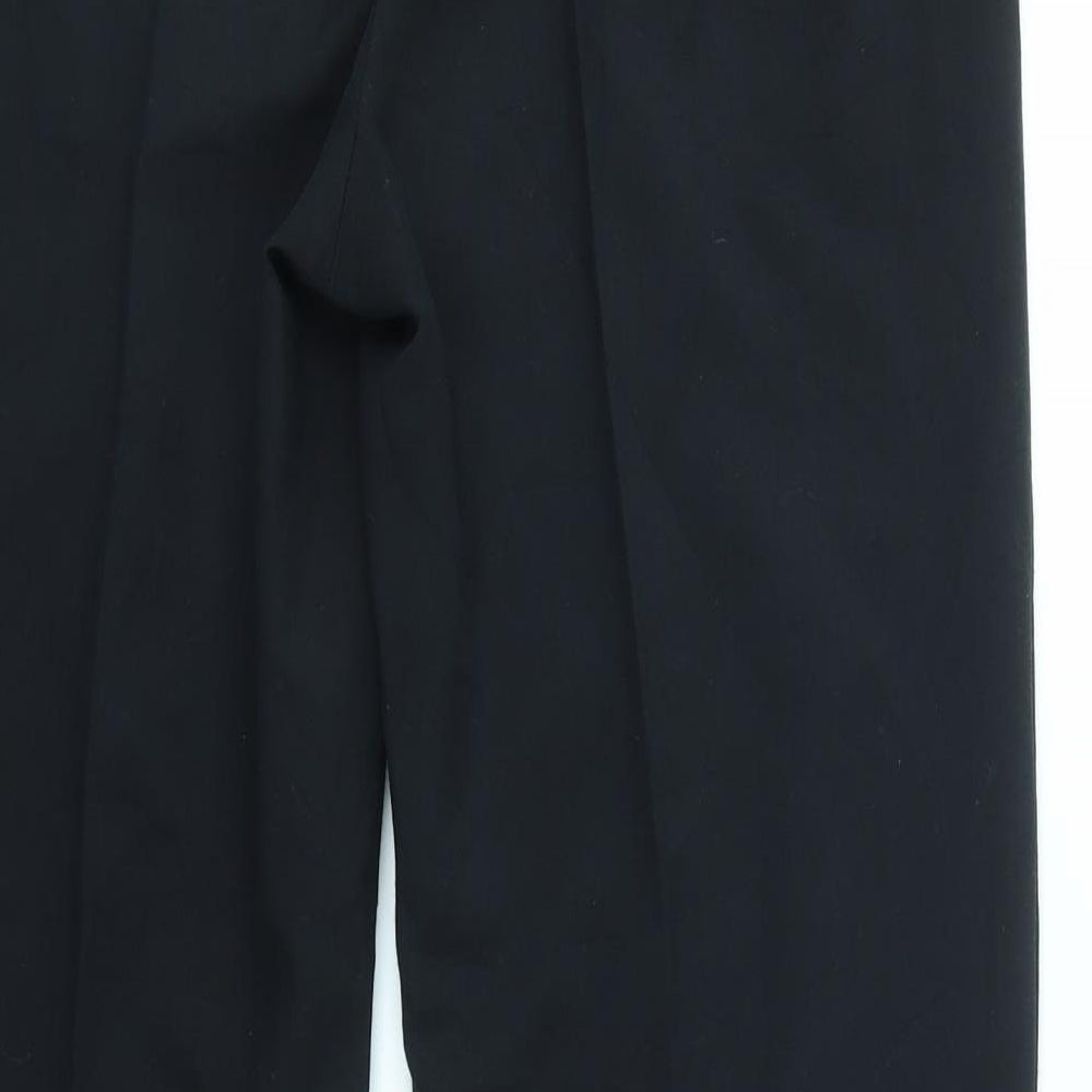 Womens UK Size 10 M&S Regular Fit Dress Pants Black Trousers