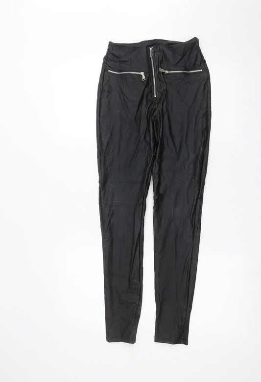 Womens UK Size 6 Boohoo Regular Fit Black Trousers