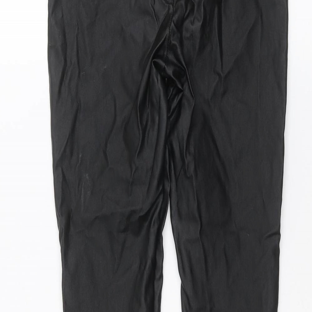 Womens UK Size 6 Boohoo Regular Fit Black Trousers