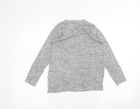 meybiy kids Girls Grey Basic T-Shirt Size 9-10 Years