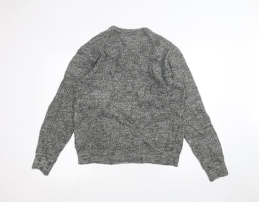 Avenue Mens Grey Pullover Jumper Size M