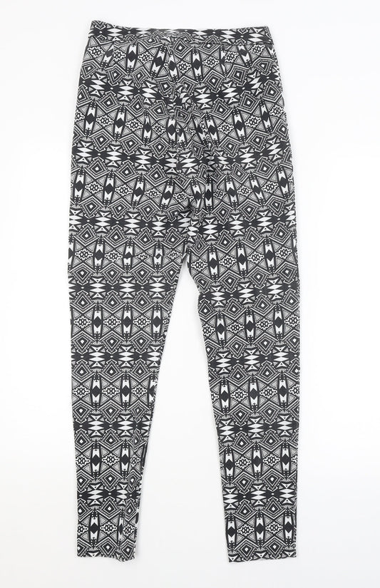 Womens UK Size 10 H&M Regular Fit Multicoloured Trousers