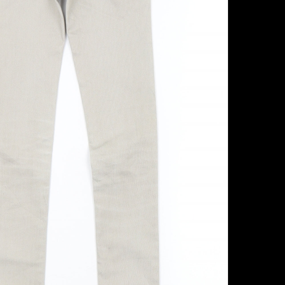Womens UK Size 6 Preworn Regular Fit Skinny Grey Jeans