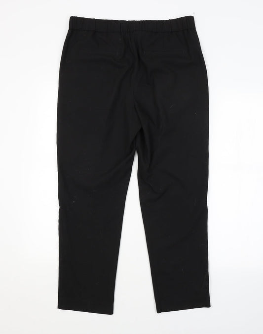 Womens UK Size 12 NEXT Regular Fit Black Trousers