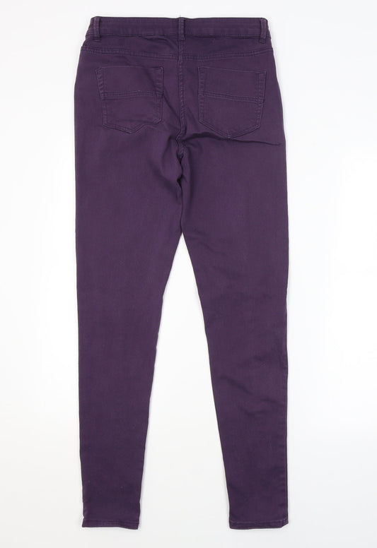 NEXT Womens Purple Skinny Jeans L28 in