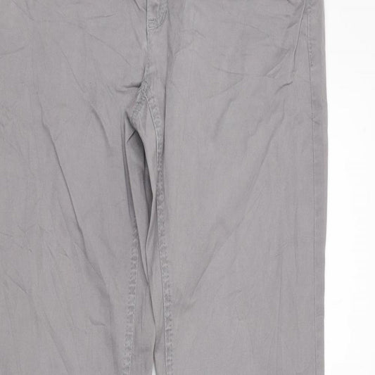 Womens UK Size 8 Preworn Regular Fit Chino Grey Trousers