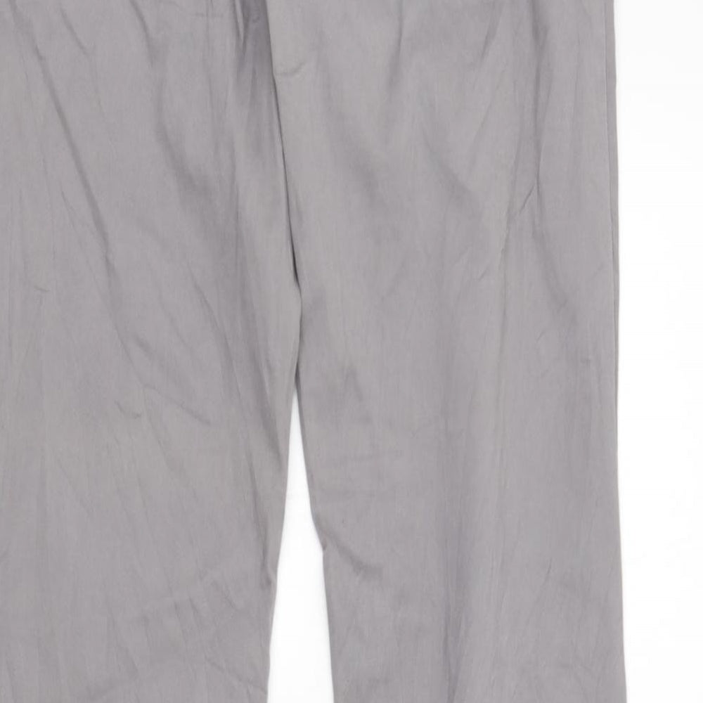 Womens UK Size 8 Preworn Regular Fit Chino Grey Trousers