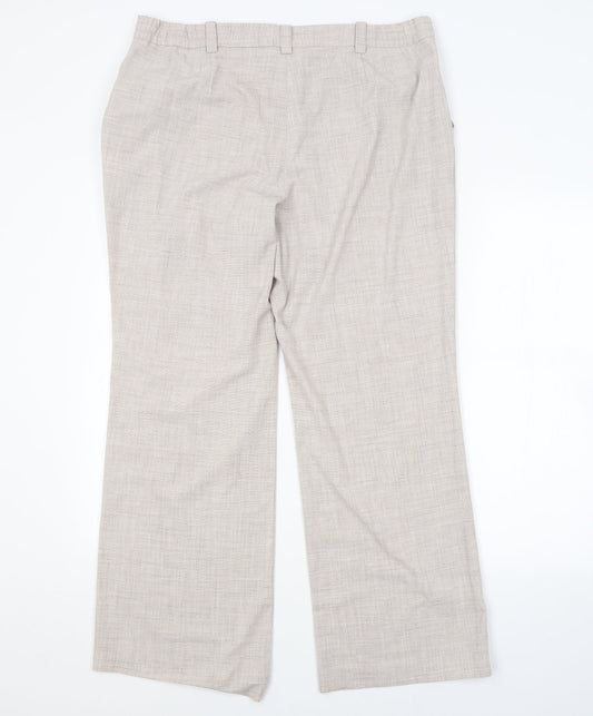 Womens UK Size 18 ANNA ROSE Regular Fit Beige Trousers