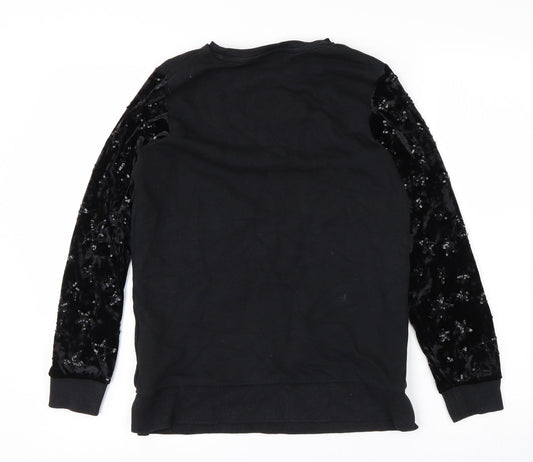 M&S Girls Black Pullover Jumper Size 11-12 Years