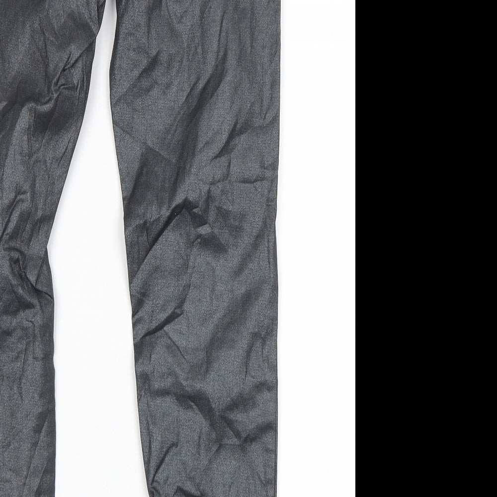 Pocopiano Girls Silver Skinny Jeans Size 12-13 Years