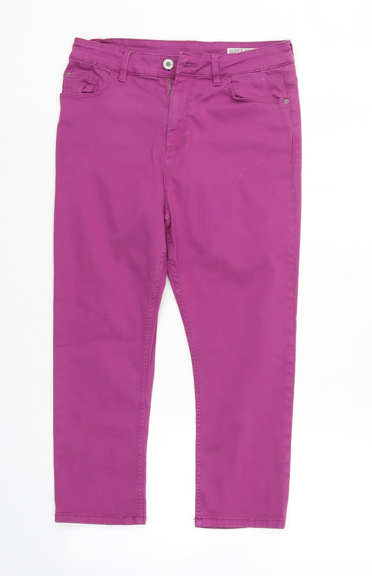 Marks & Spencer Womens Purple Denim Skinny Jeans Size 10 L21 in