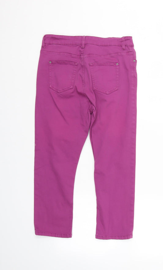 M&S Womens Purple Denim Skinny Jeans Size 10 L21 in