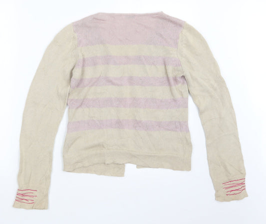 Autograph Womens Beige Knit Cardigan Jumper Size S