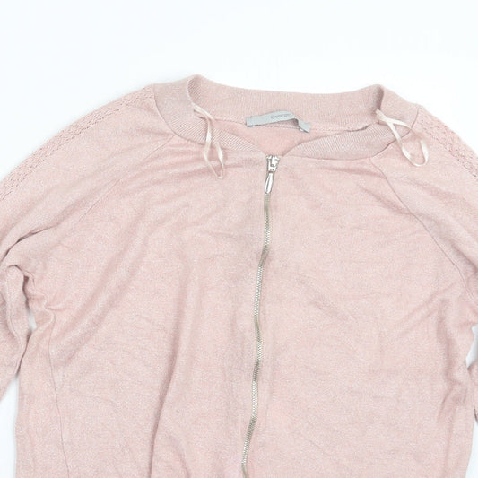 George Womens Pink Knit Jacket Size M