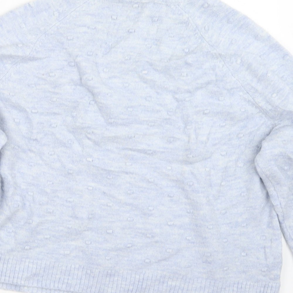 Womens UK Size S Mango Blue Pullover Jumper
