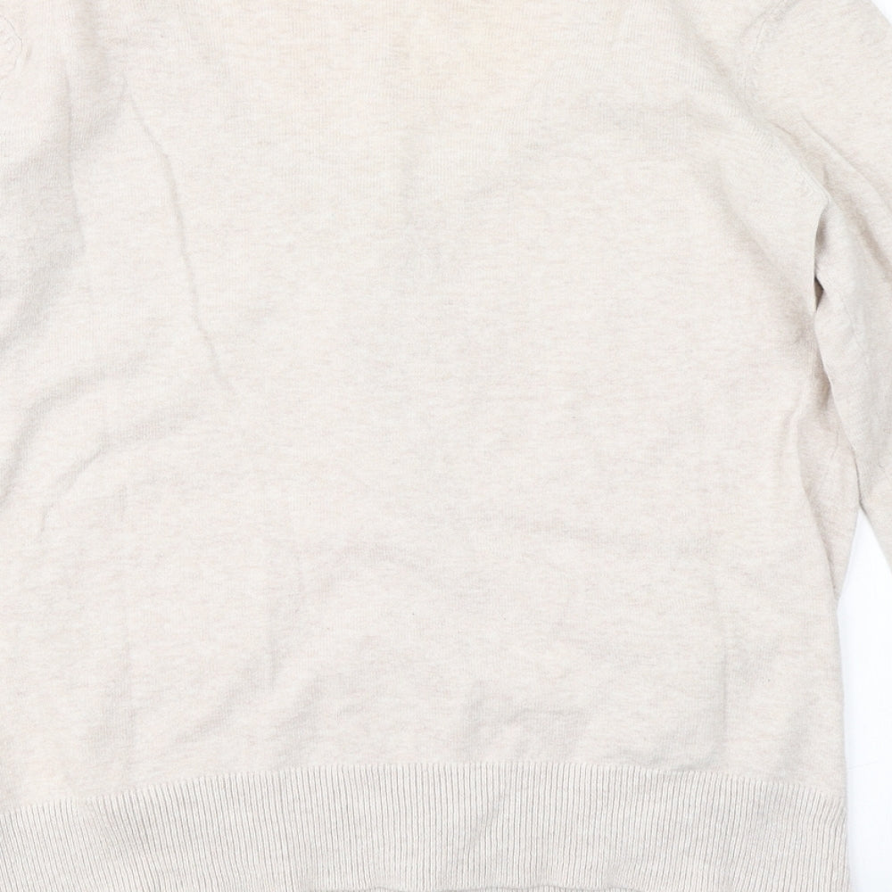 Womens UK Size M H&M Beige Cardigan Jumper