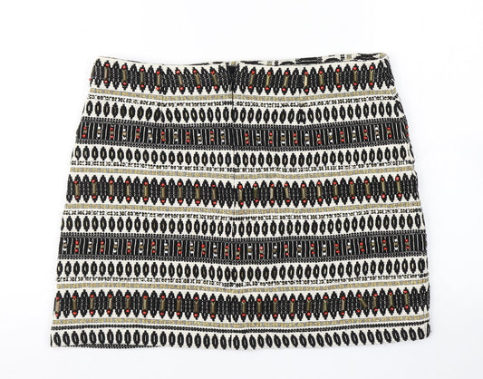 NEXT Womens Brown Striped  A-Line Skirt Size 12