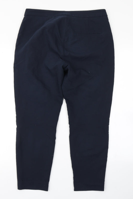Womens UK Size 10 H&M Regular Fit Dress Pants Blue Trousers