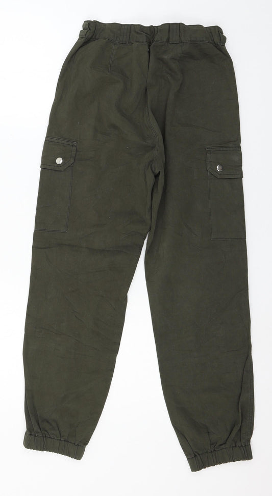 Womens UK Size 28 in Preworn Regular Fit Green Trousers