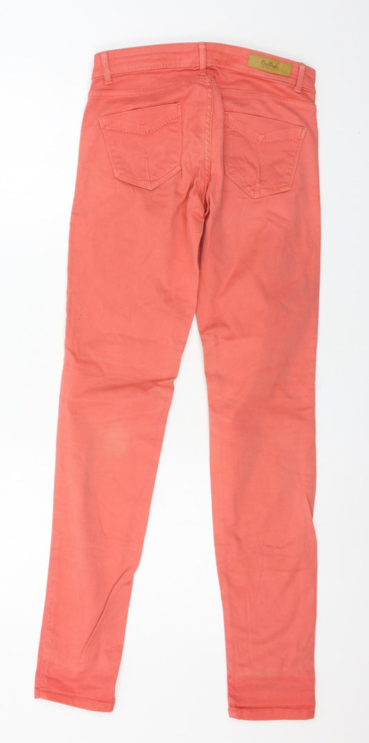 Zara Womens Orange Denim Skinny Jeans Size 6 L31 in