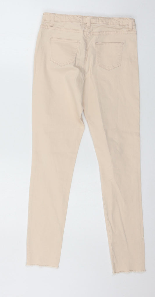 Denim & Co. Girls Pink Denim Skinny Jeans Size 13-14 Years - distressed