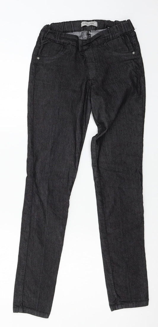 Womens UK Size 8 Clockhouse Regular Fit Skinny Grey Jeans