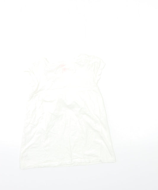 NEXT Girls White Basic T-Shirt Size 6 Years