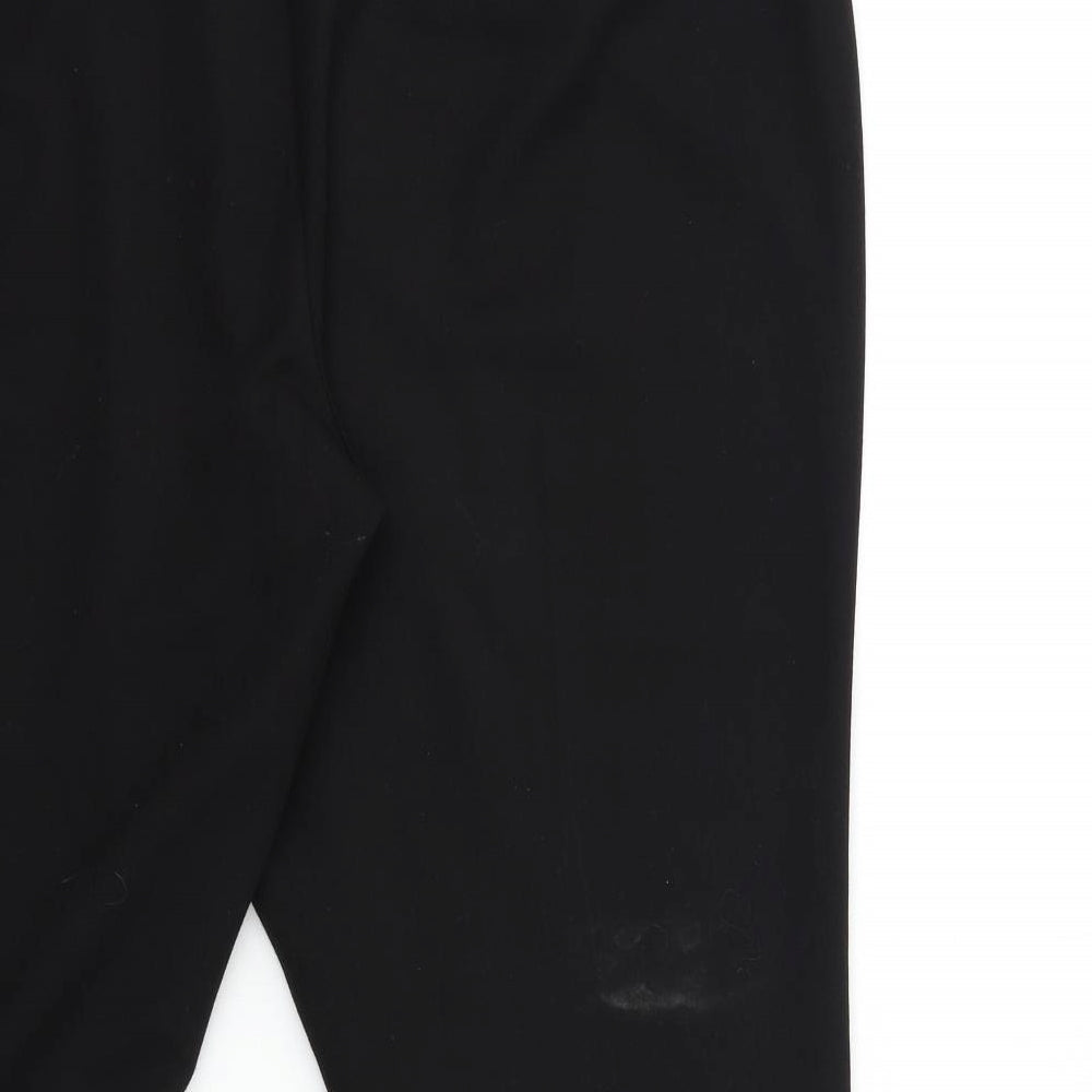 Womens UK Size 42 in Preworn Regular Fit Black Trousers