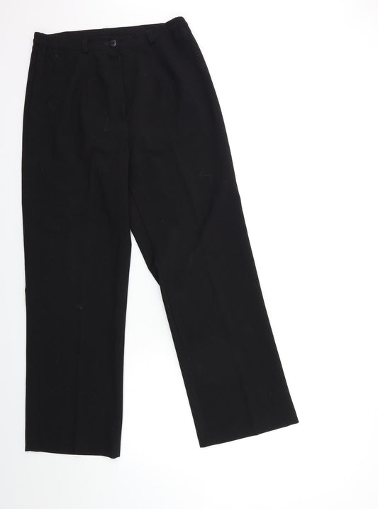 Womens UK Size 28 in Just elegance Regular Fit Black Trousers
