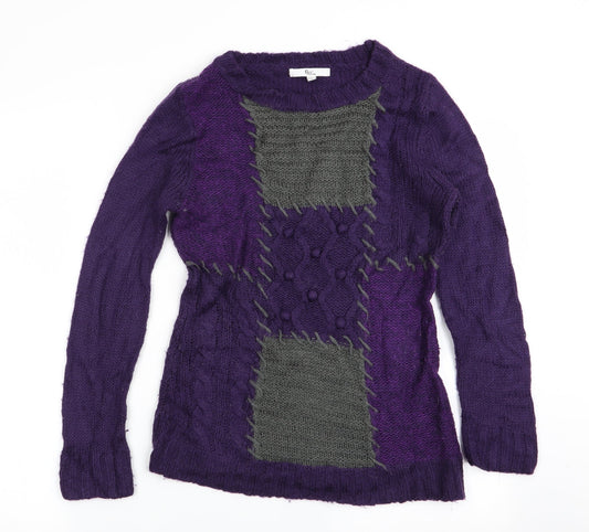 Womens UK Size S Klass Purple Pullover Jumper