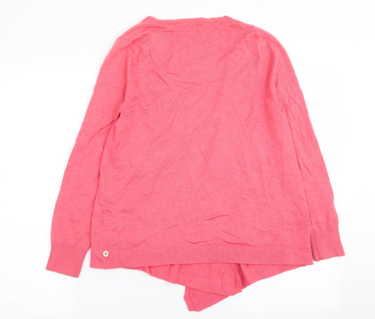 natural beauty basic Womens Red Cardigan Jumper Size M