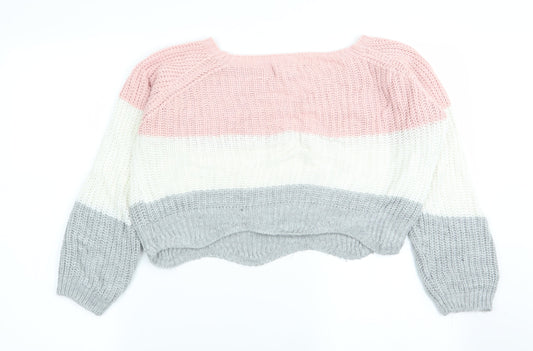 Womens UK Size S cameo rose Multicoloured Pullover Jumper