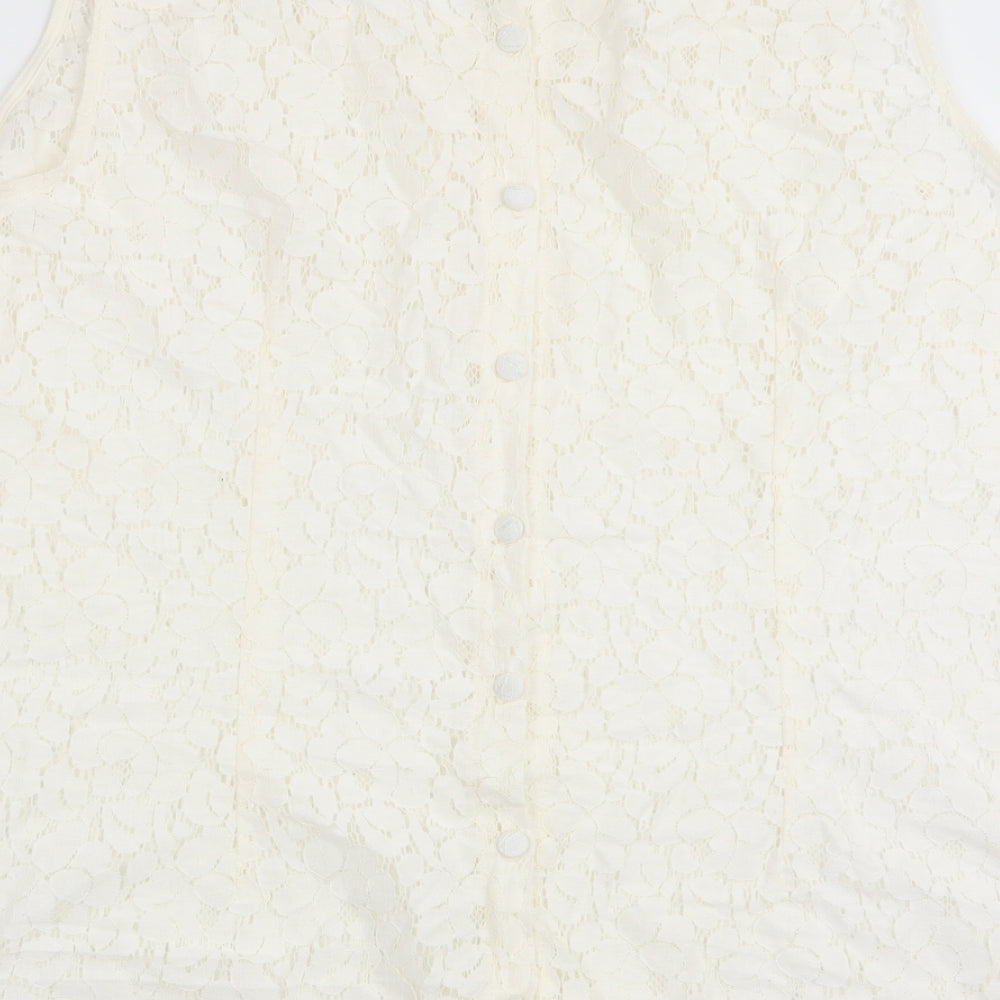 Womens UK Size 20 Dorothy Perkins White Basic Tank