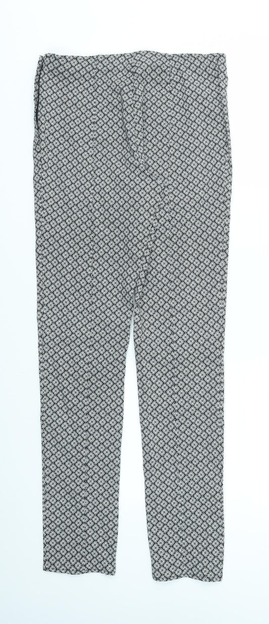 Primark Womens Multicoloured Geometric Trousers Size 10 L30 in - stretch waistband